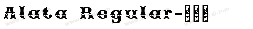Alata Regular字体转换